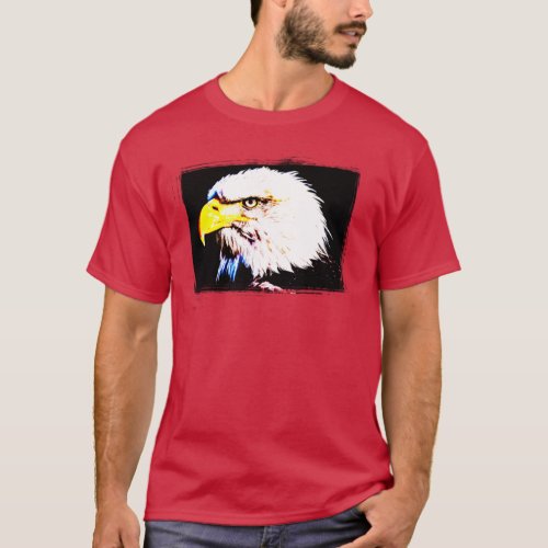 Custom Cardinal Red Template Modern Elegant Eagle T_Shirt