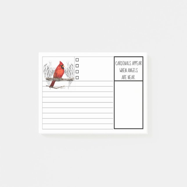 Custom Cardinals Appear When Angels Are Near Post-it Notes (Front)