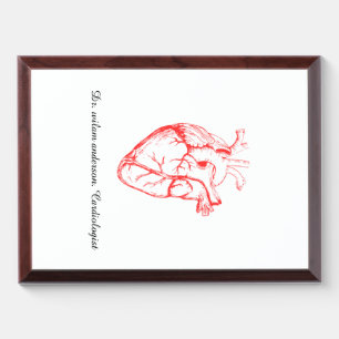 Custom Cardiologist Heart Anatomy Art Award Plaque