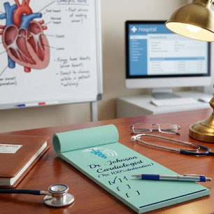 Custom Cardiologist Personalized Rx prescription Magnetic Notepad