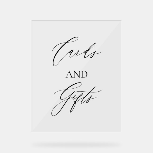 Custom Cards & Gifts Sign | Welcome sign for gift  (Front)