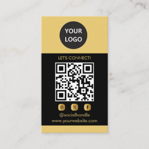 Custom Cards Modern, Social Media QR