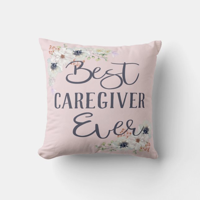 Custom Careworker Appreciation Gift Throw Pillow (Front)