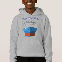 Custom Cargo Ship Name Kids Hoodie - Personalized