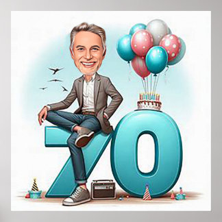 "Custom caricature – Send your photo for design" Poster