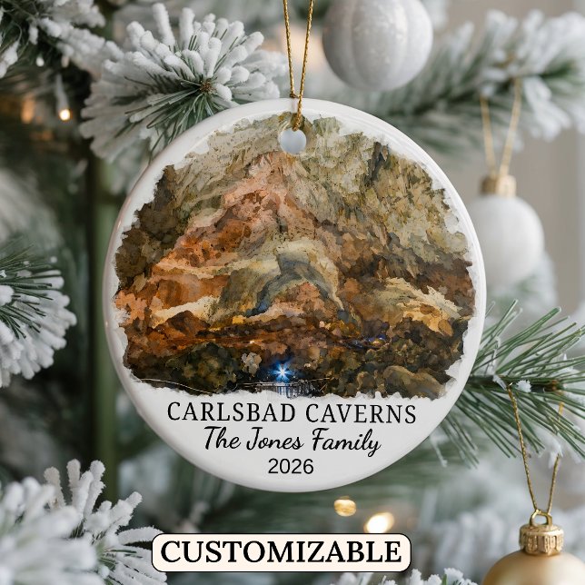 Custom Carlsbad Caverns National Park, New Mexico Ceramic Ornament (Creator Uploaded)
