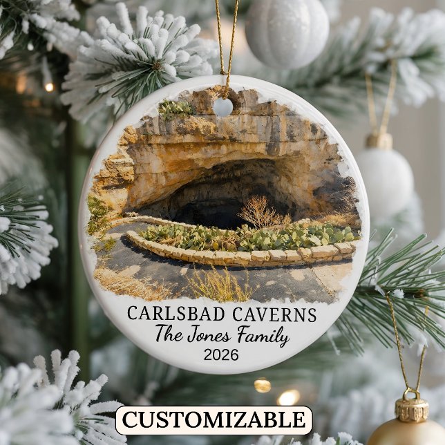 Custom Carlsbad Caverns National Park, New Mexico Ceramic Ornament (Creator Uploaded)