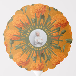 Custom Carnation Accent Nature-Inspired Parties Balloon