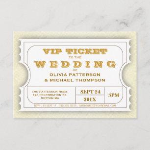 CUSTOM Carnival Admission Ticket for Wedding Invitation