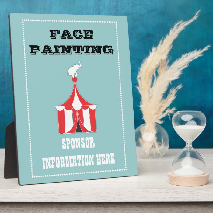 CUSTOM Carnival Table Signs Photo Plaques