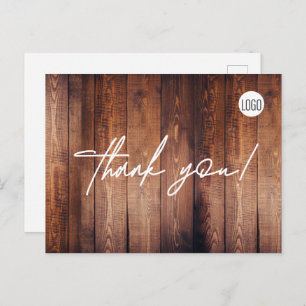 Custom Carpentry construction Wood Business Logo Postcard