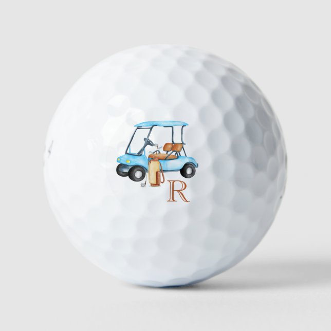 Custom Cart Clubs Monogram  Golf Balls (Front)