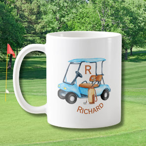 Custom Cart Clubs Monogram Name  Coffee Mug
