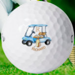 Custom Cart Clubs Monogram Name Golf Balls<br><div class="desc">Custom Cart Clubs with name and monogrammed golf ball --This is a great gift for all golf lovers -- simple and elegant. Personalize it with their initials/monogram. If you have any design questions or a special request,  please send an email to: charmdesignstudio@rcn.com</div>