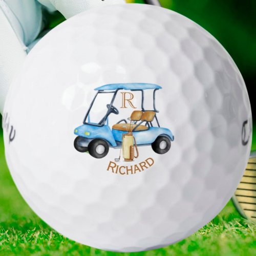 Custom Cart Clubs Monogram Name Golf Balls