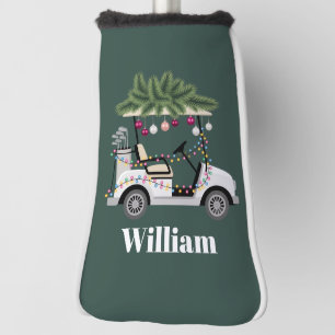 Custom Cart Name Golf Balls Christmas Golfer Golf Head Cover