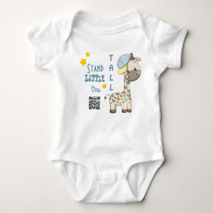 Custom Cartoon Baby Boy Giraffe Baby Bodysuit