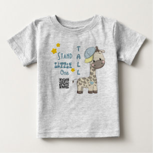 Custom Cartoon Baby Boy Giraffe Baby T-Shirt