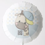 Custom Cartoon Baby Boy Giraffe   Balloon