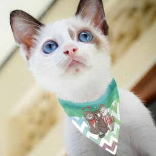 Custom Cartoon Style Cats Pet Bandana Collar