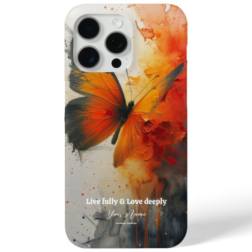 Custom Case : Butterfly Charm iPhone 15 Case