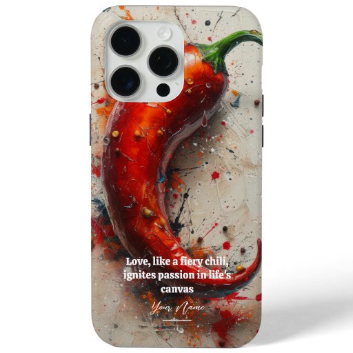 Custom Case : Chili Art Case iPhone 15 Promax