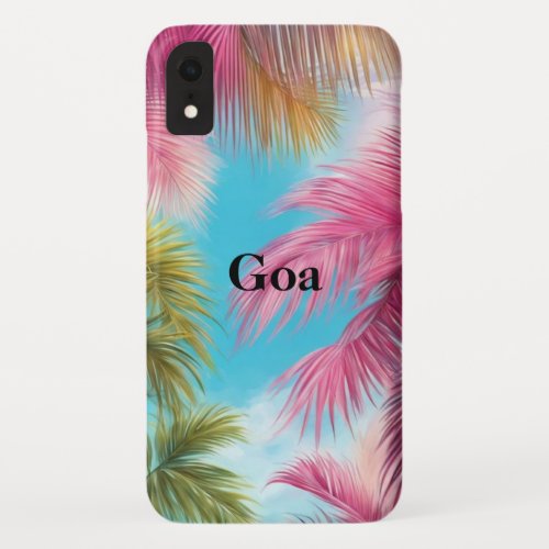 Custom Case with Tropical Palm Leaves and Goa