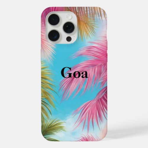 Custom Case with Tropical Palm Leaves and Goa