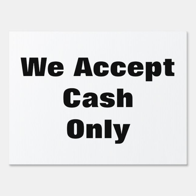 Custom Cash Only Sign (Front)