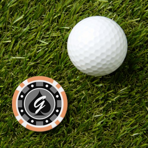 Custom casino poker chip golf ball markers