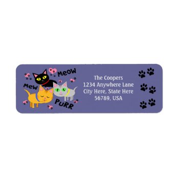 Custom Cat Art Return Address Labels by jamiecreates1 at Zazzle