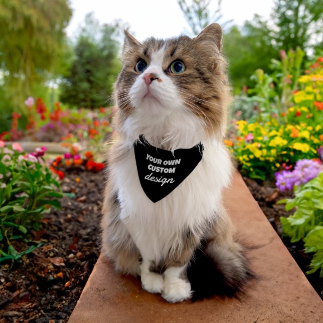 Custom Cat Bandanas, Your Own Design Cat Accessory Pet Bandana Collar (Cat)