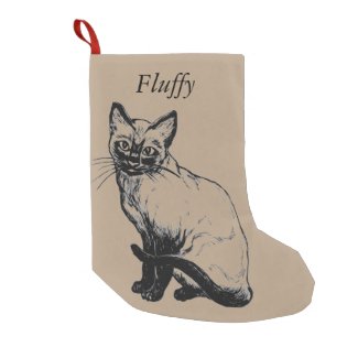 Custom cat Christmas stocking -add your cat's name