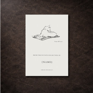 Custom Cat Ex Libris Vintage Bookplate