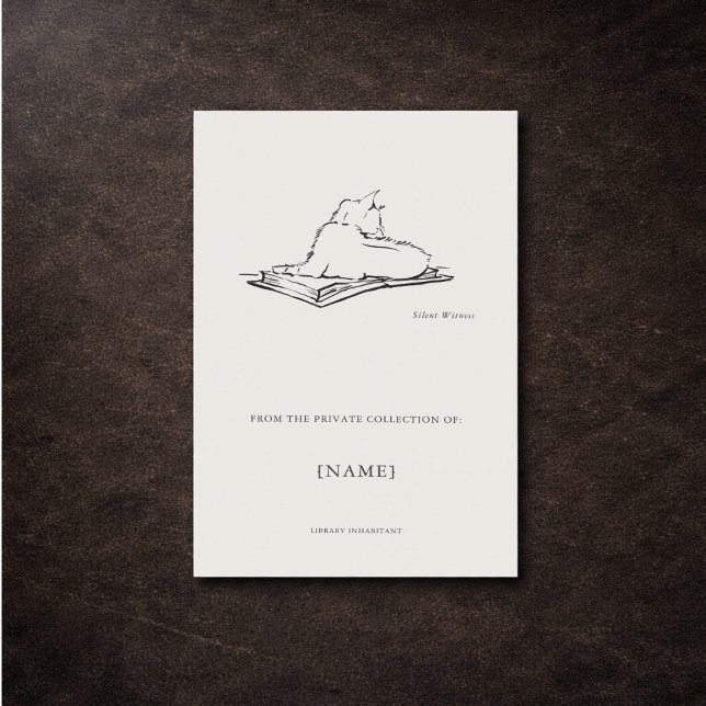 Custom Cat Ex Libris| Vintage Bookplate  (Creator Uploaded)