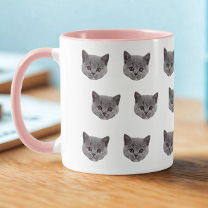 Custom Cat Face Mug | Personalized Cat Mug