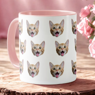 Custom Cat Face Mug | Personalized Pet Mug