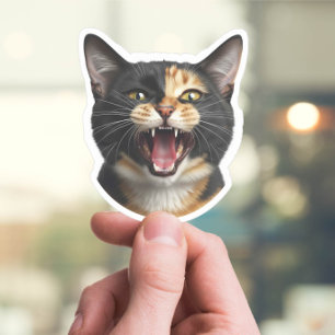 Custom Cat Face Sticker – Funny Personalized Photo