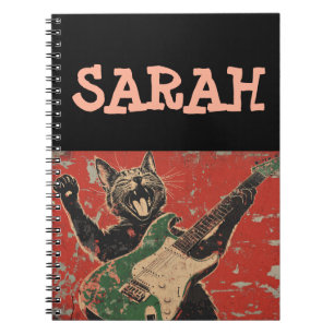 CUSTOM cat guitar NOTEBOOK