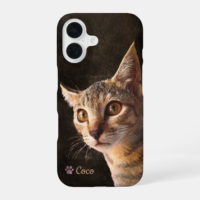 Custom Cat Kitten Pet Dog Photo Template iPhone Case (Back)