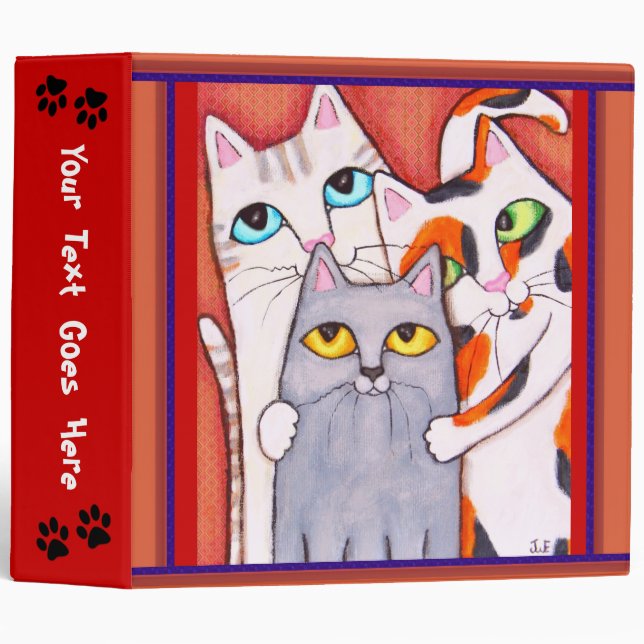 Custom Cat / Kitten Photo Binder Scrapbook - Lge. (Front/Spine)