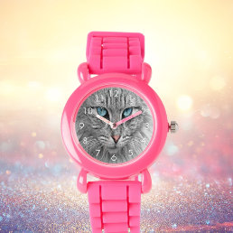 Custom cat kitty dog pet photo watch