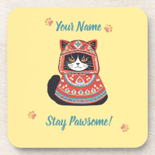 Custom Cat Lover Coaster - Cute & Personalized