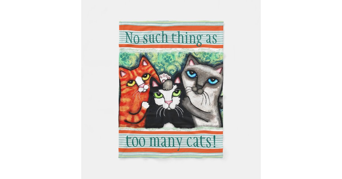 Custom Cat Lover's Cat Art Fleece Blanket Zazzle