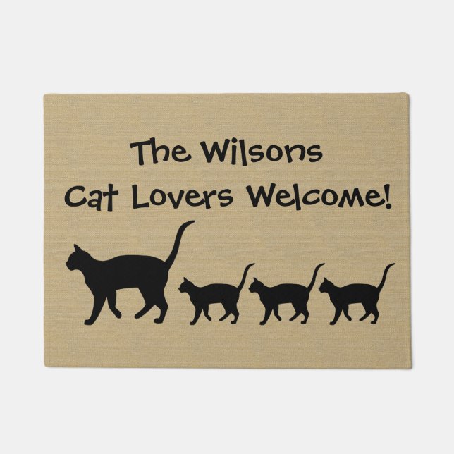 Custom Cat Lovers Doormat (Front)