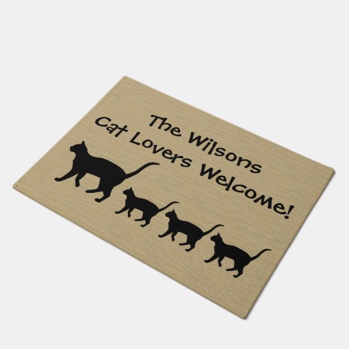 Custom Cat Lovers Doormat Zazzle