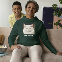 Custom Cat Mom Deep Forest White Text Pet Photo