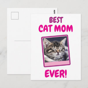 CUSTOM CAT MOM MUM EVER PET LOVE MOTHERS DAY DOG  POSTCARD