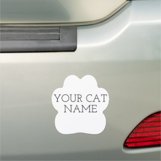 Custom Cat Name Car Magnet