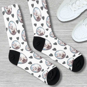 Custom Cat Pet Photo Socks